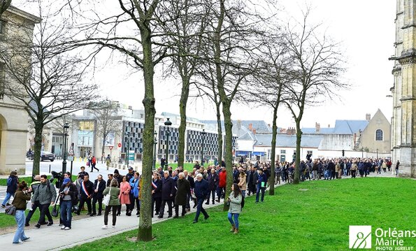 Marche silencieuse organisée suite à l’agression d’Arié Engelberg, Rabbin d’Orléans, le mardi 25 mars 2025.
