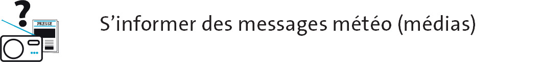 S’informer des messages météo (médias)